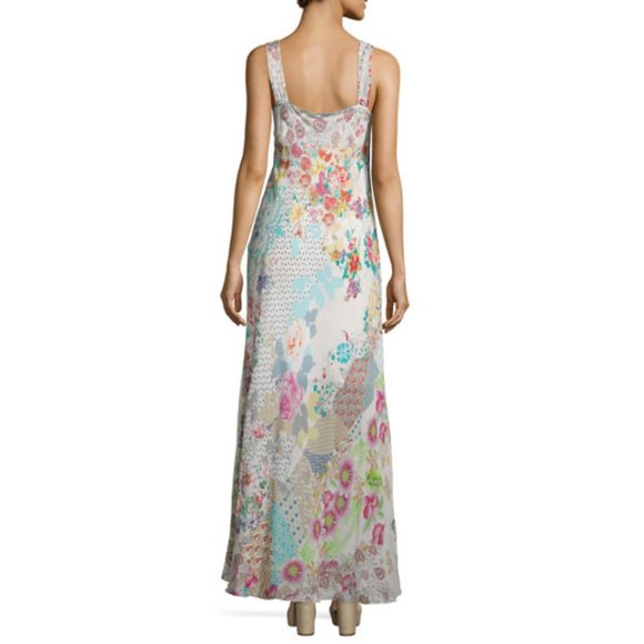 Johnny Was Blossom Maxi Dress Multi Print Sleeveless Lined Ankle Multicolor - Picture 10 of 11